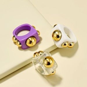 3pcs resin rings